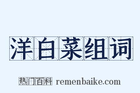 洋白菜组词是什么意思的图片